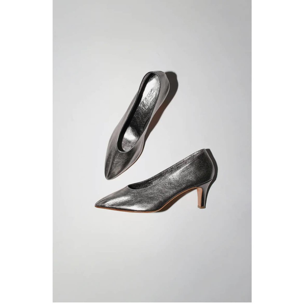 Martiniano Party Heel Pewter (Silver) - Sz 38/US 7.5 New in Box